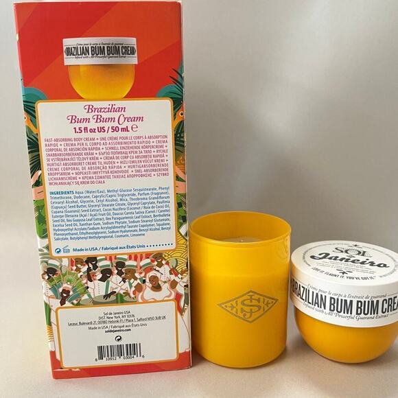 New Sol De Janeiro Brazilian Bum Bum Cheirosa 62 Cream & Candle Set - Picture 3 of 6